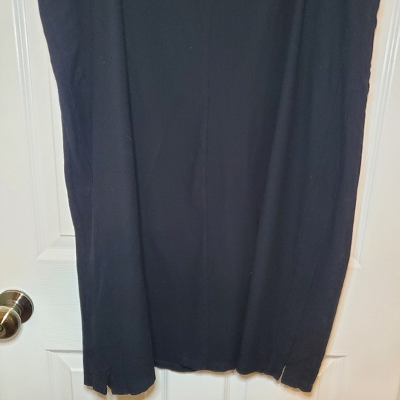 Eileen Fisher Stretch Crepe Dress Black Sz L - Picture 5 of 11